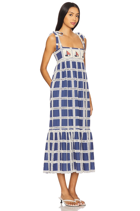 view 2 of 3 Marlin Dress in Blue Crochet