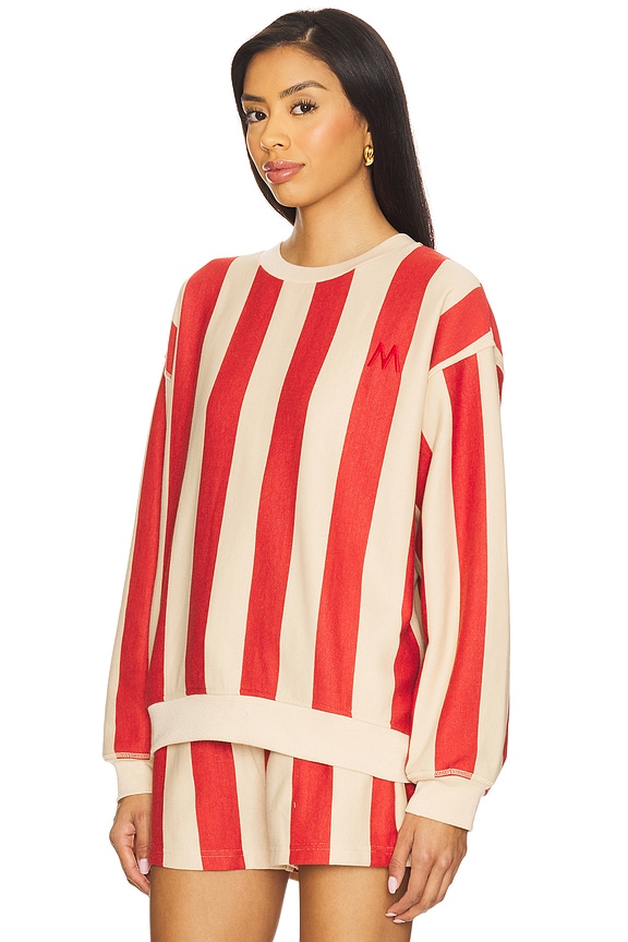 view 2 of 4 Scout Sweatshirt in Red Beige Stripe