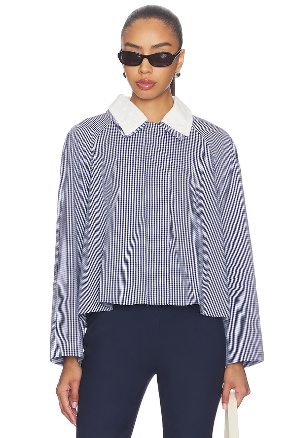 view 1 of 6 Milton Jacket in Navy Plaid