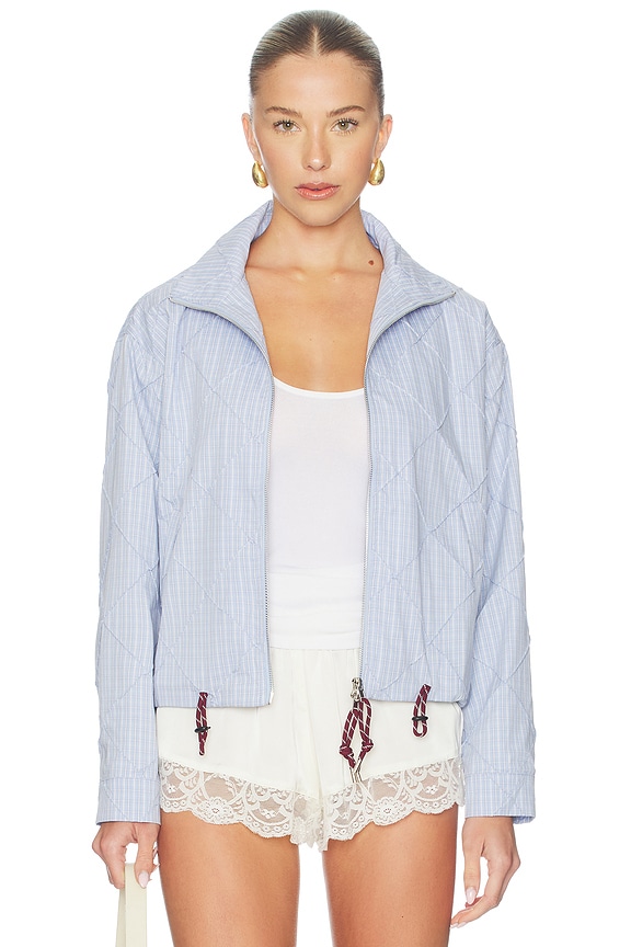 view 2 of 6 BLOUSON RILEY  in Light Blue Plaid
