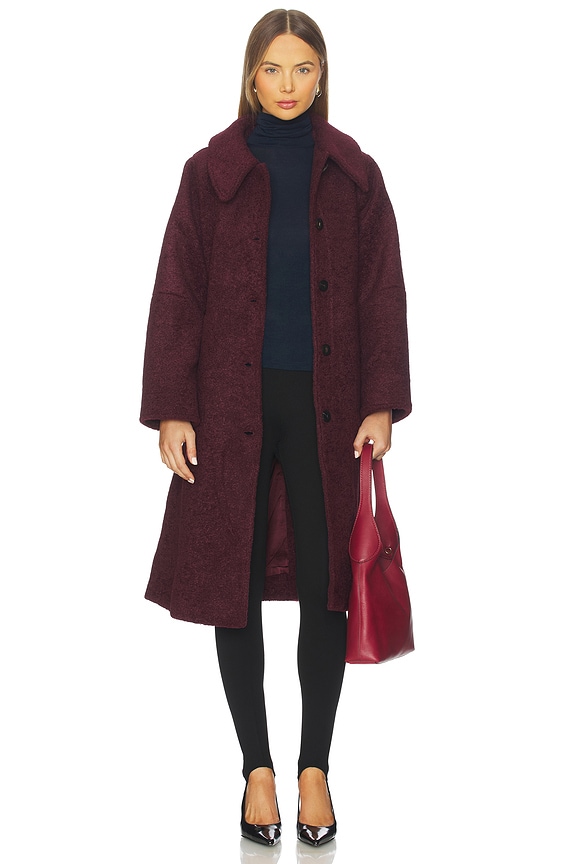 view 2 of 4 Skylar Coat in Burgundy
