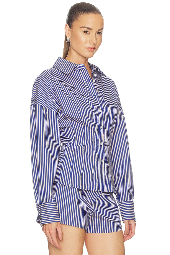 view 2 of 5 Hadley Shirt in Blue Stripe