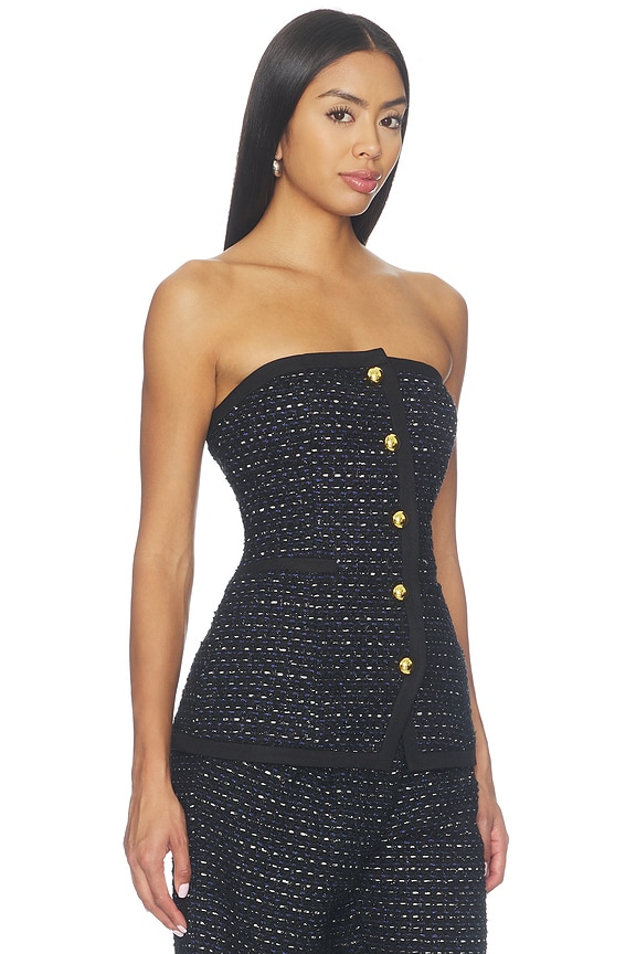 view 2 of 5 Lisette Top in Black & Navy