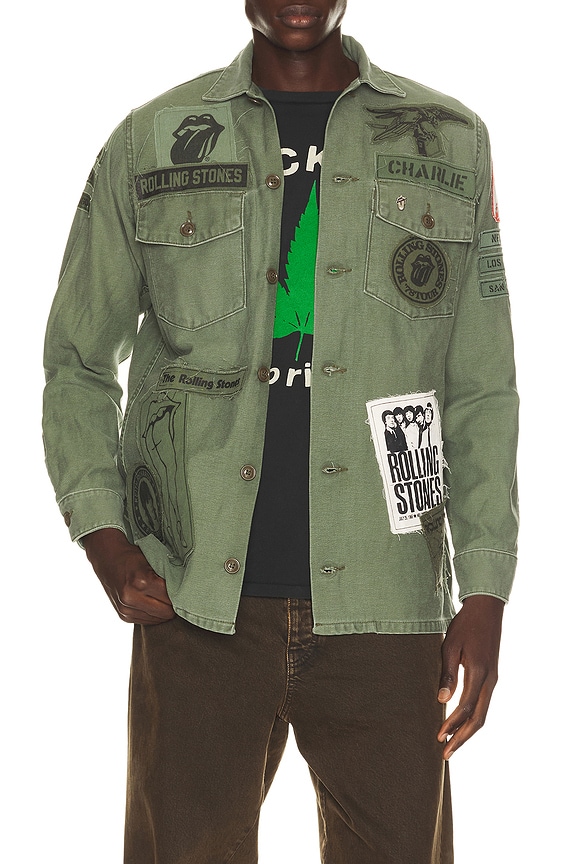 view 2 of 6 BLOUSON ROLLING STONES in Faded Army
