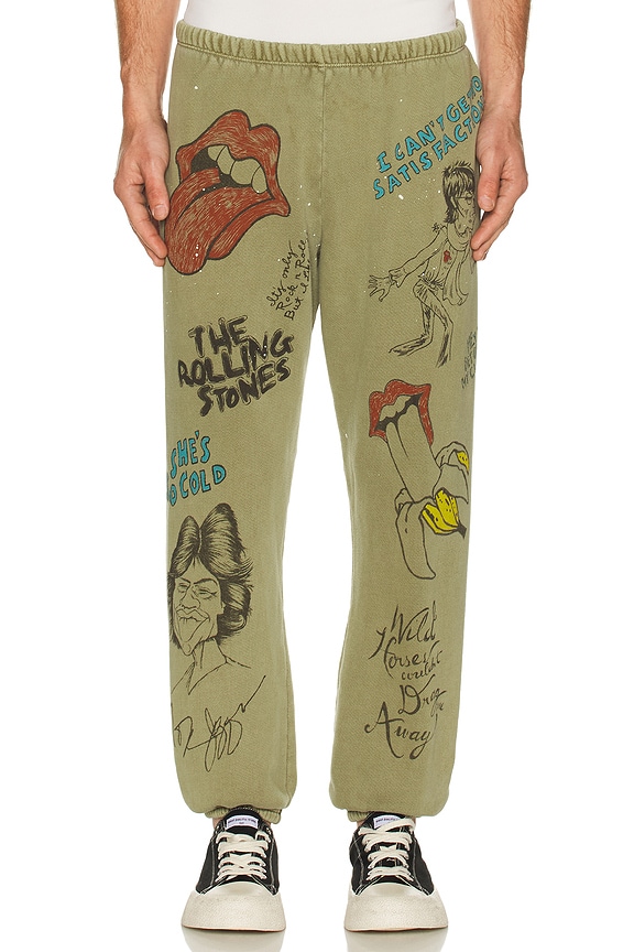 view 1 of 6 Rolling Stones Sketch P.e. Sweatpants in Fatigue