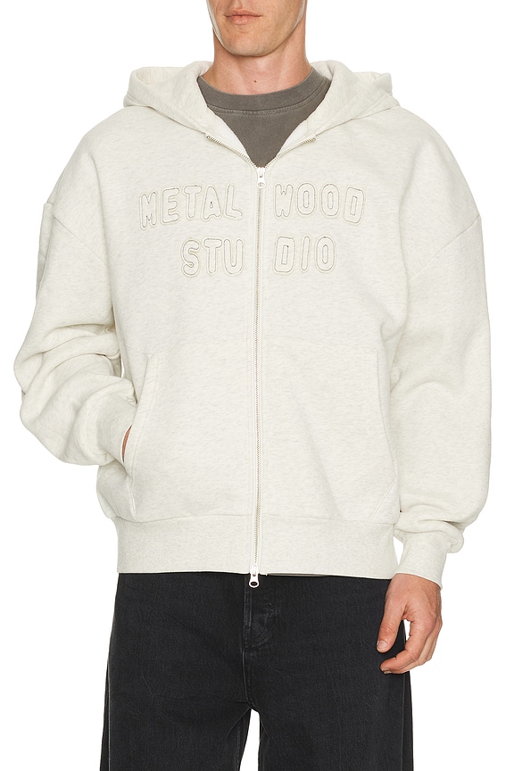 view 1 of 5 Cutie Zip Hooded Sweatshirt in Heather Grey