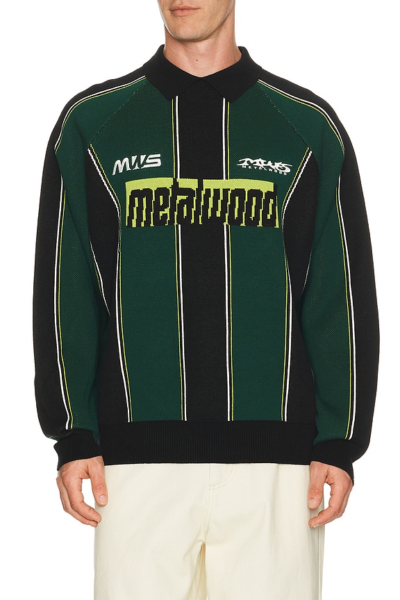 view 1 of 5 Knit Football Top in Green