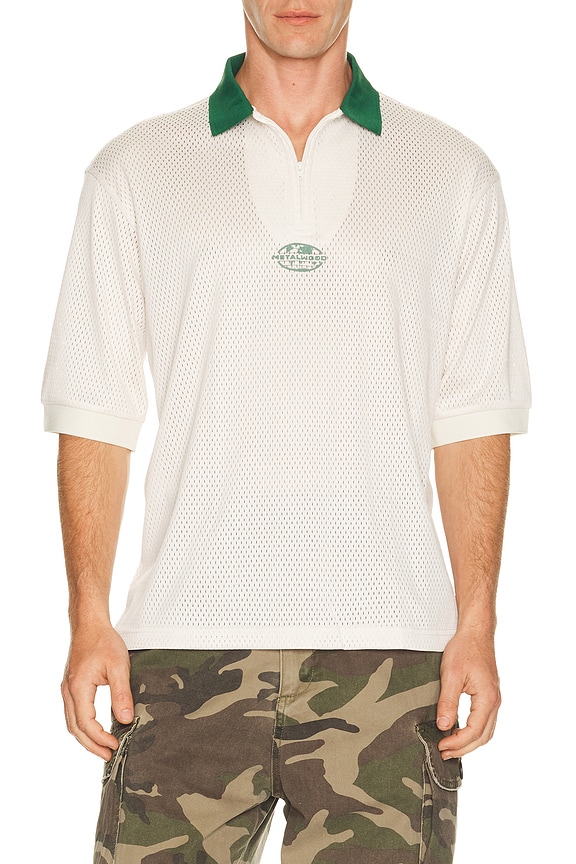 view 1 of 4 Quarter Zip Jersey Polo in Natural