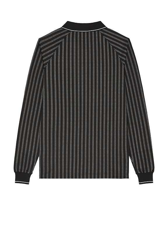 view 2 of 5 POLO MANCHES LONGUES RIBBED in Black