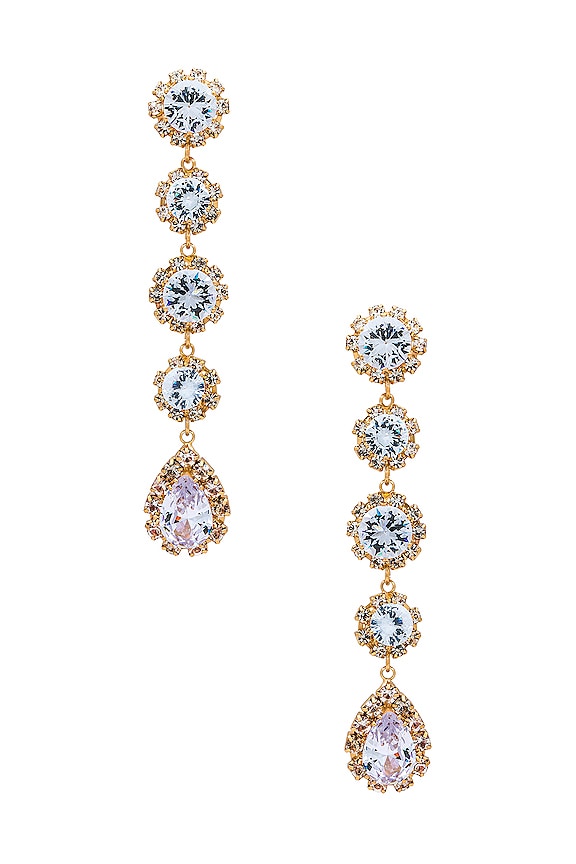 view 1 of 2 BOUCLES D'OREILLES CORA in Gold & Clear