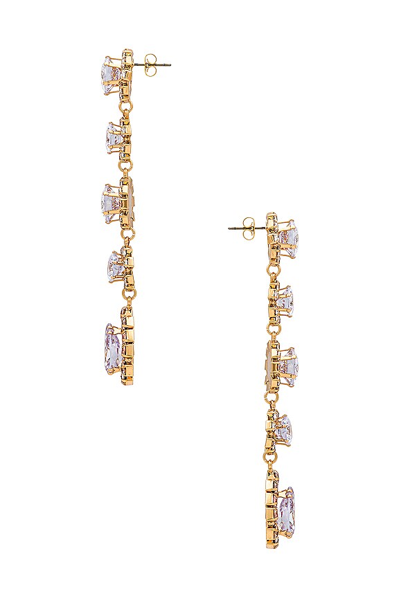 view 2 of 2 BOUCLES D'OREILLES CORA in Gold & Clear