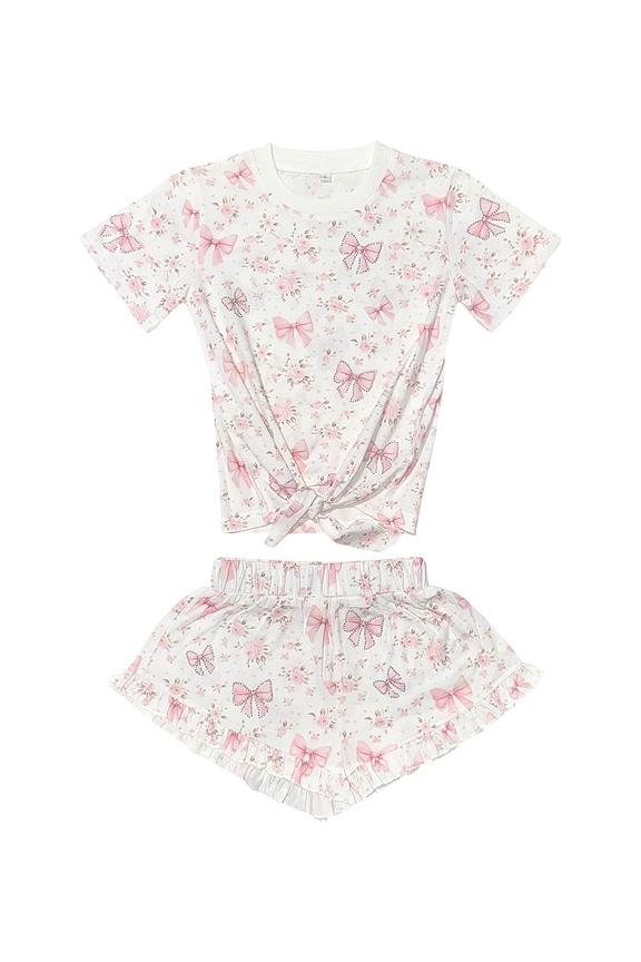 view 1 of 3 Kids Charlotte Crystal Bow Set in Multi