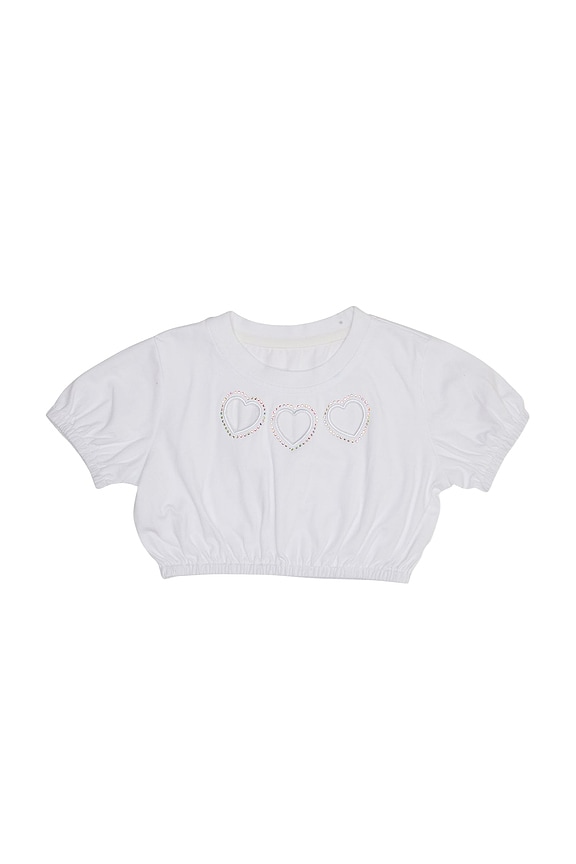 view 1 of 3 Kids Aya Crop Top in White