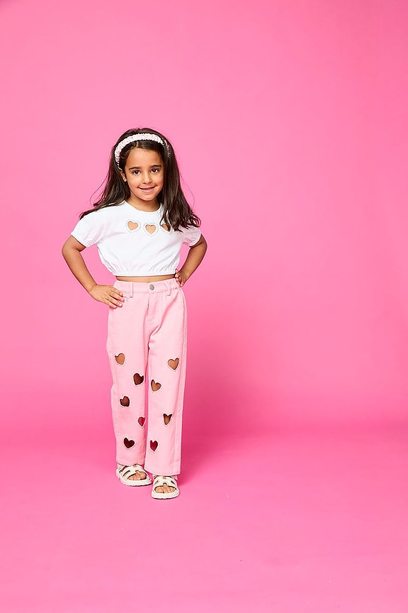 view 2 of 3 Kids Aya Crop Top in White