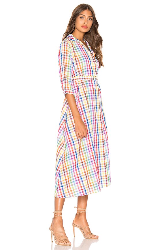 view 2 of 3 シャツドレス in Rainbow Check