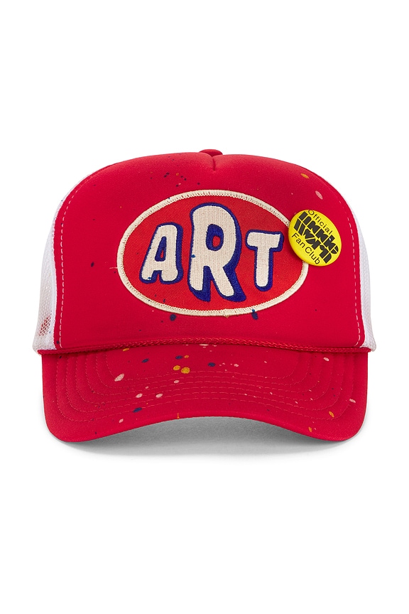 view 2 of 4 Art Trucker Hat in Red Fade