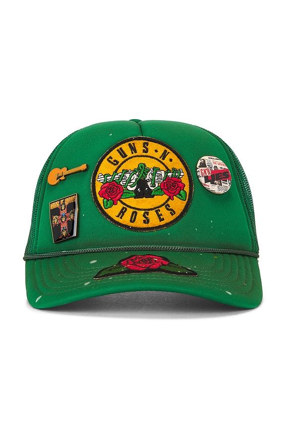 view 2 of 5 Guns N Roses Trucker Hat in Green