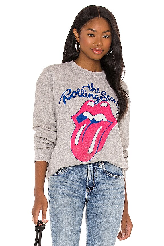 Sweatshirt Madeworn Rolling Stones Avec Patch Cristal - Taille XS, Blanc, Neuf Avec étiquettes