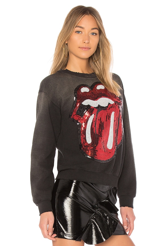view 2 of 4 Rolling Stones Sequins Sweatshirt in Dirty Black