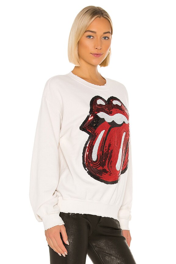 view 2 of 5 Rolling Stones Sequins Sweatshirt in White