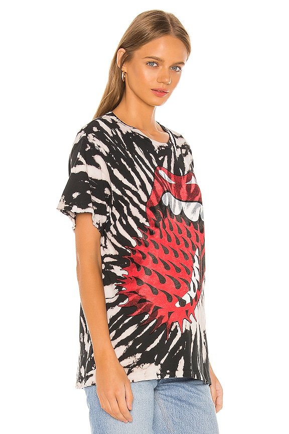 view 2 of 4 The Rolling Stones Voodoo Tee in Black Spiral Tie Dye