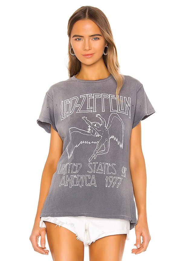 view 2 of 5 Led Zeppelin United '77 Crew Tee in Charcoal in Charcoal Grey