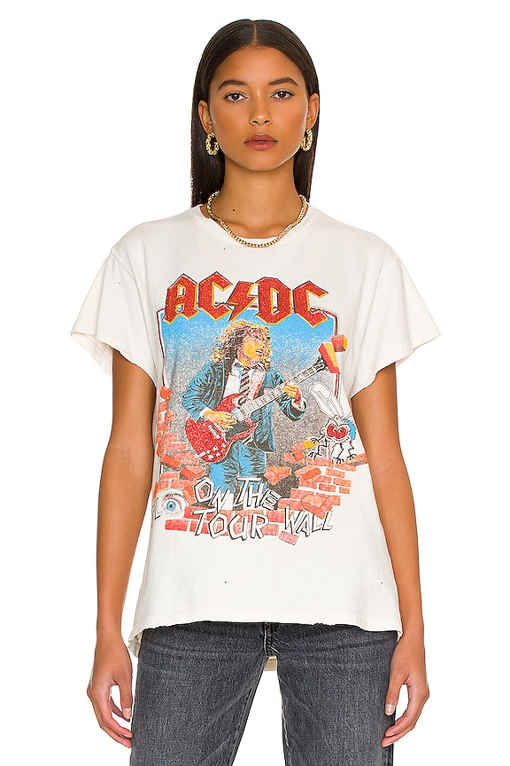 Madeworn ACDC Tee in White in Off White | REVOLVE