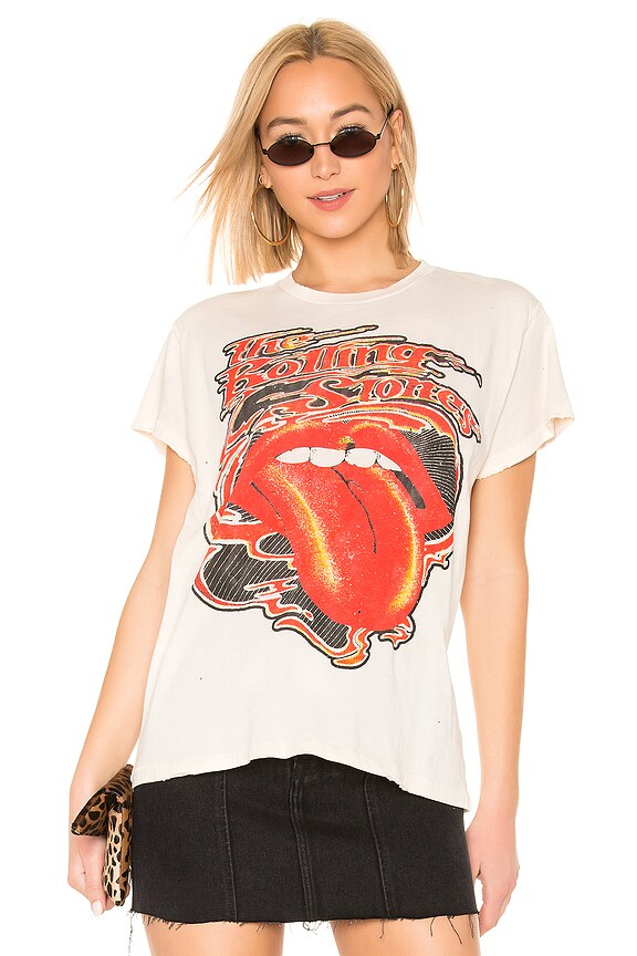 view 2 of 5 THE ROLLING STONES 밴드 티 in Dirty White