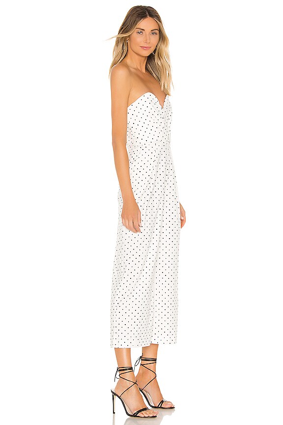 view 2 of 3 x REVOLVE Carlisle Jumpsuit in White & Black Dot