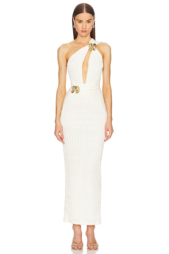 view 2 of 5 ROBE MADELINE MIDI in Ivory