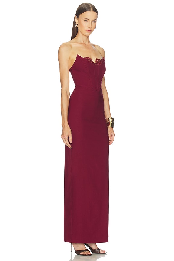 view 2 of 3 ROBE DE SOIRÉE LOUISA in Oxblood