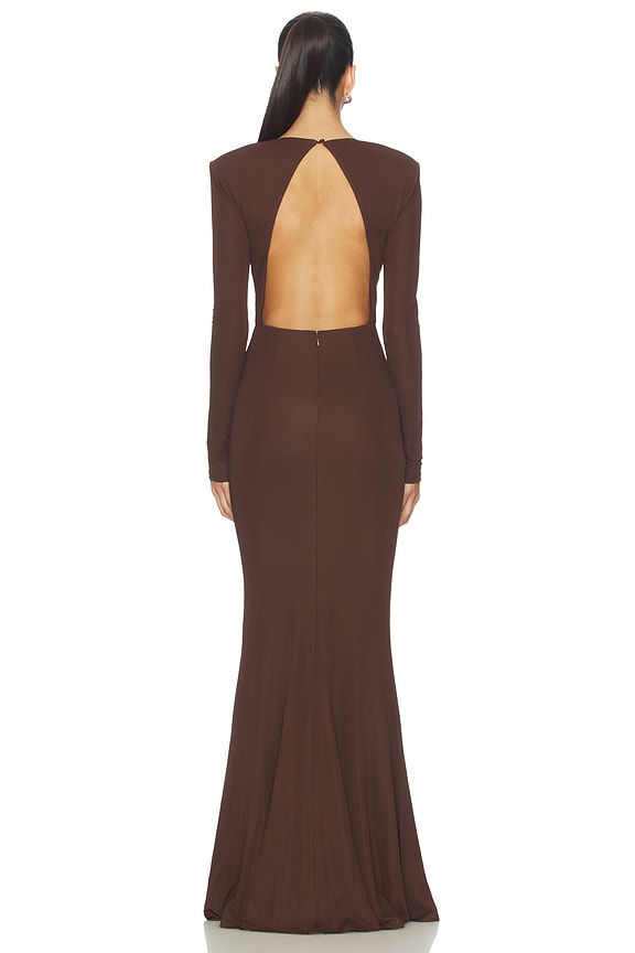 revolve chocolate brown dress x Acqua Gown Formal dresses Black Suzi Maxi Dress Shoe Size (UK):9.5 surplusused
