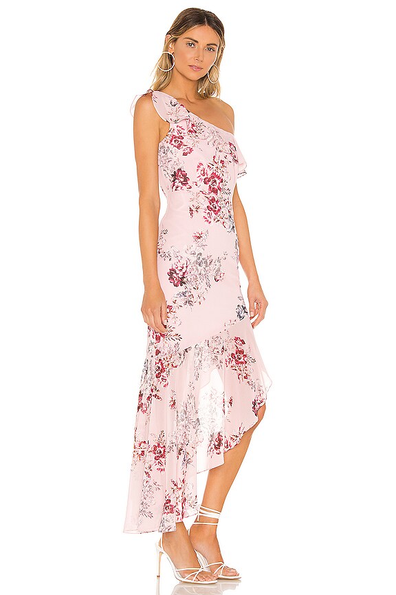 view 2 of 3 ROBE UNE ÉPAULE DÉNUDÉE COLE in Pink Floral