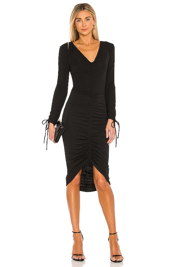 view 1 of 3 VESTIDO RUCHED in Black