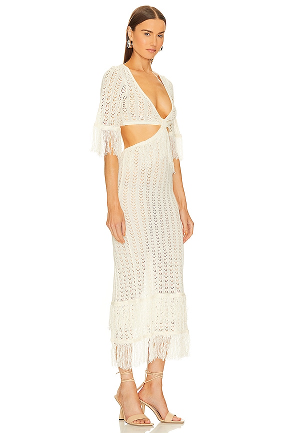 view 2 of 3 x REVOLVE Hanley Fringe Maxi Knit Dress in Ivory