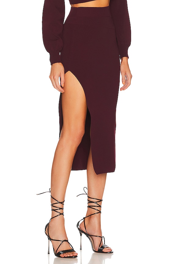 view 2 of 4 CUT OUT KNIT 스커트 in Plum