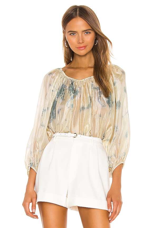 view 2 of 5 Castellan Blouse in Blue Combo