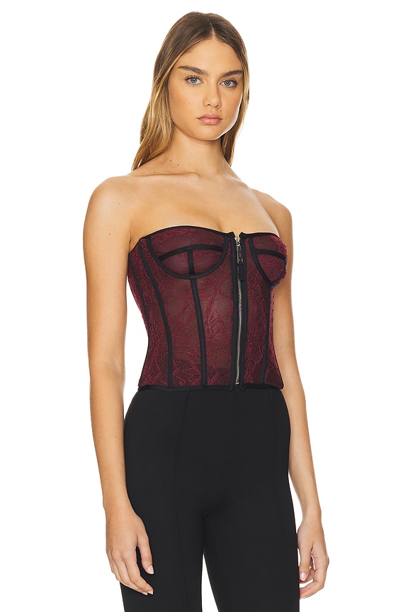 view 2 of 4 Palmer Bustier in Cherry