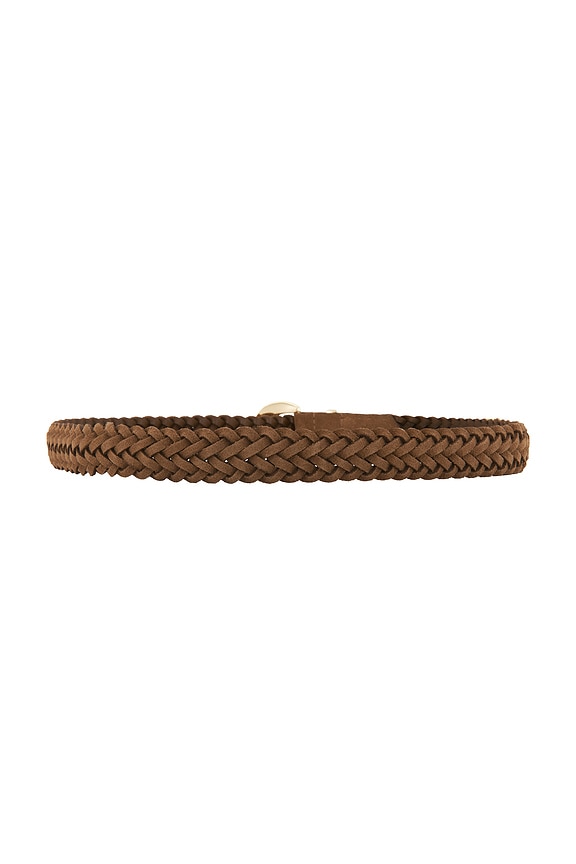 view 2 of 3 Lg Lucie Belt in Aged Cognac Suede