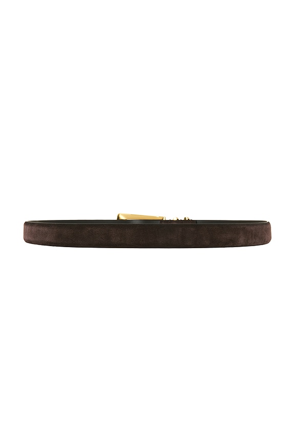 view 2 of 3 Elongated Buckle Belt in Cark Carob
