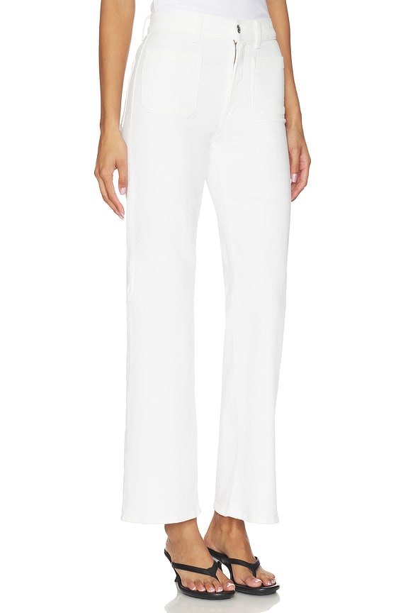 view 2 of 6 PIERNA ANCHA PATCH POCKET in Tile White