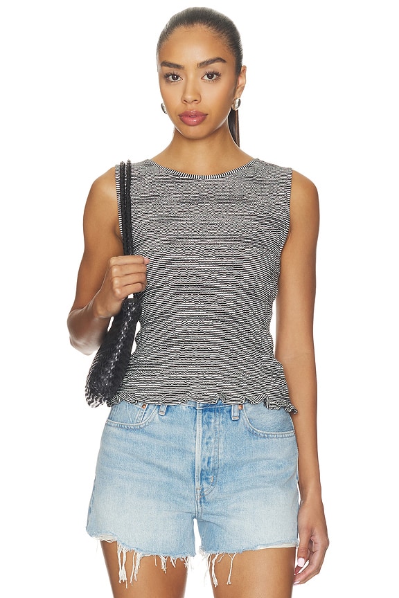 view 1 of 5 Stripe Sachi Tank Top in Jet Black