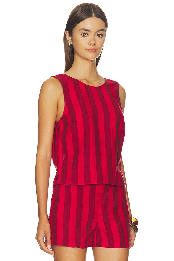 view 2 of 4 TOP BLOUSE ODIN in Big Bayside Stripe Enamel Red