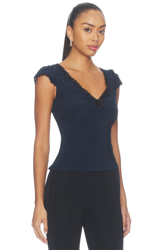 view 2 of 5 The Layton Top in Deep Indigo