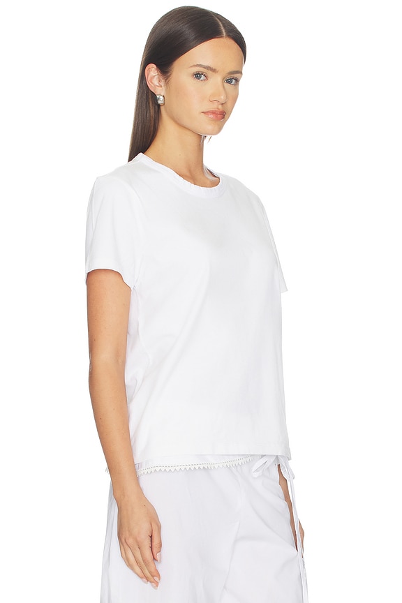 view 2 of 4 Perfect Crewneck Tee Shirt in Eyelet White