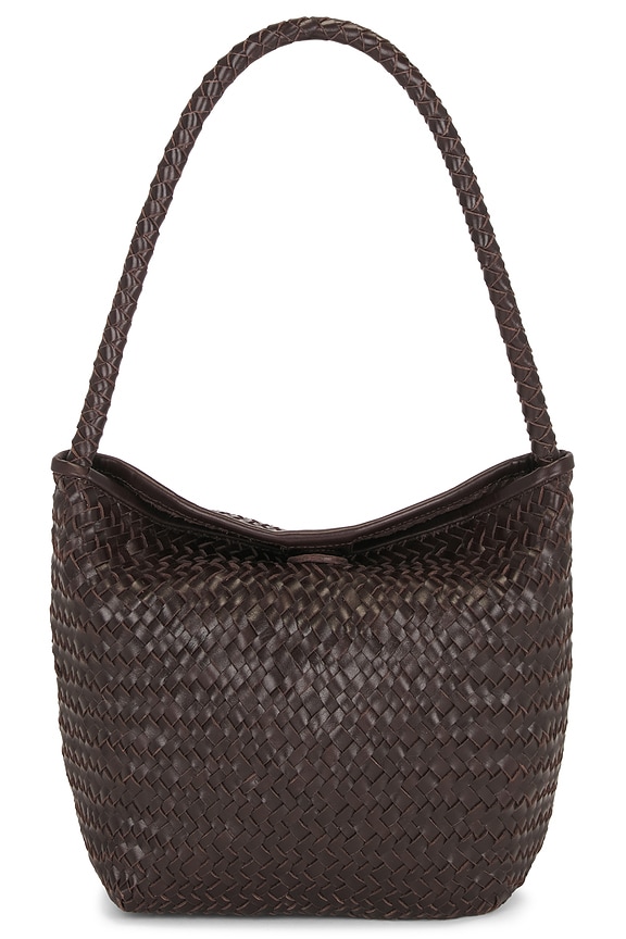 view 1 of 4 SAC PORTÉ ÉPAULE HANDWOVEN in Coffee Bean
