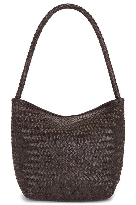 view 2 of 4 SAC PORTÉ ÉPAULE HANDWOVEN in Coffee Bean