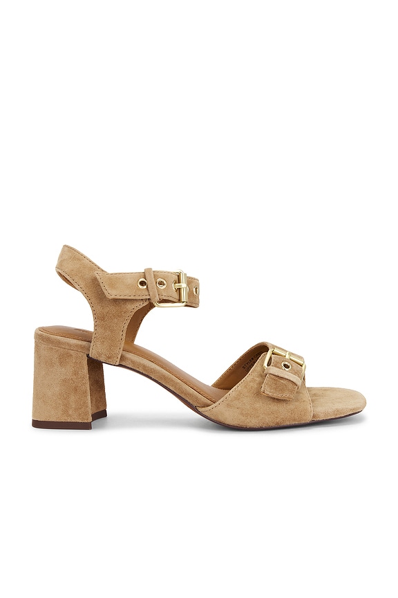 view 1 of 5 Briella Heeled Sandal in Tawny Khaki Suede