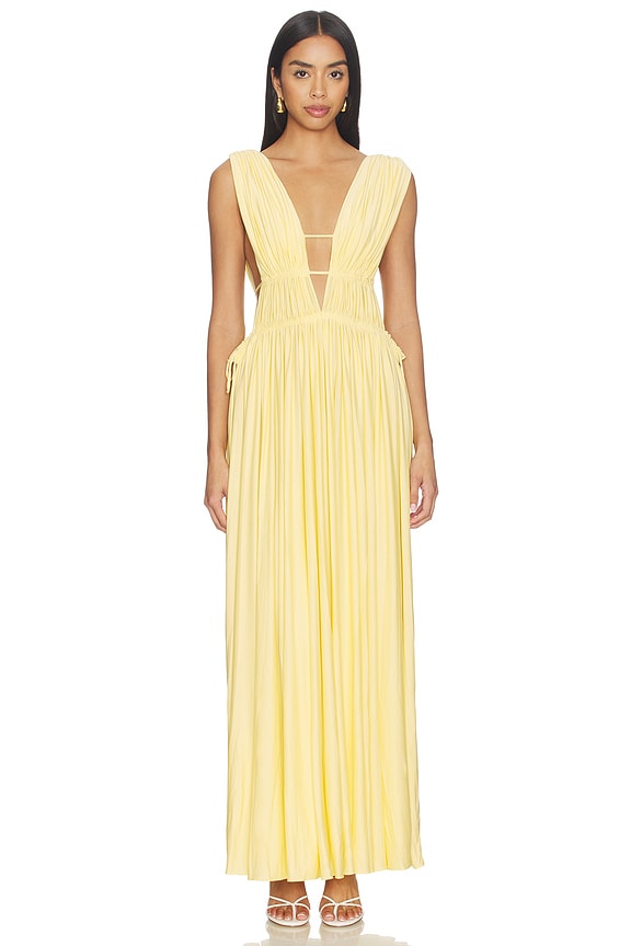 view 2 of 3 ROBE HELENA MAXI in Yellow