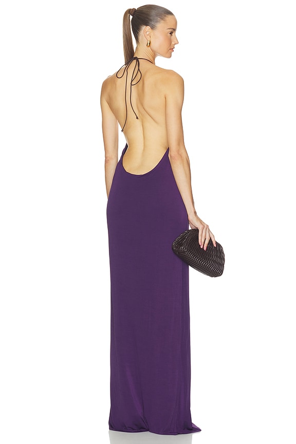 Hope Open Back Leather Tye Dress